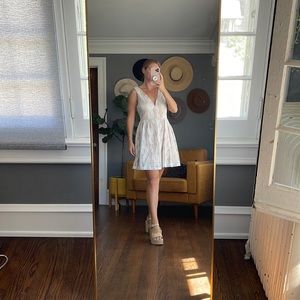 Lulus All of my Heart White Lace Skater Dress
